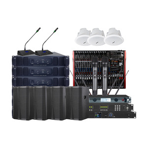 Audio Conference System Complete Set With <b>Speakers</b> Mixers <b>Microphones</b> For Conference Rooms Training Halls Lecture Halls - Product Image 1