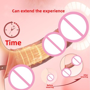 진동 증가 부드러운 TPE 딜도 진동기가있는 늑대 치아 남성 실리콘 콘돔 - Product Image 2