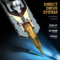 Mesin Tato Pen Nirkabel Profesional Ambition Ninja Nova 3.5mm/4mm Stroke Brushless Motor Direct Drive untuk Seniman Seni Tubuh