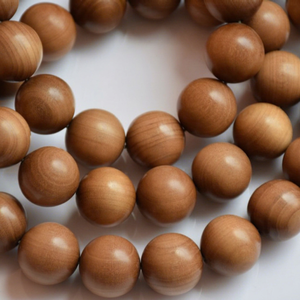 Wholesale Eco-Friendly Sandalwood Yoga Beads Loose/Rosary with <b>Sweet</b> Woody Fragrance South India 50++ Years Carved Riddhi Siddhi - Product Image 1
