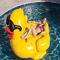 Rangée flottante gonflable de grande taille, canard jaune sur l'eau, Support de jeu personnalisé de l'usine de chine, vente en gros