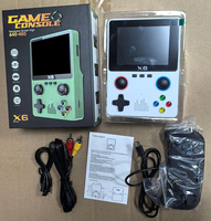 X6 Console de jeu vidéo portable Portable 3.5 pouces affichage Linux 32G Wifi classique classique rétro lecteur de jeu Joystick pour enfants cadeaux