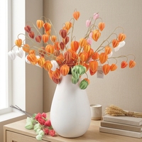 Décoration de vase en PU avec branches de lanternes chinoises et fausses baies pour mariage, maison, Noël