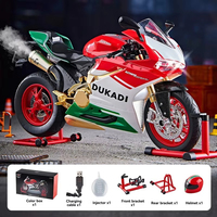 Moto Ducati 1299 en métal moulé sous pression 1:9 avec effet de fumée, jouet électrique ludique, jouet en métal de haute technologie