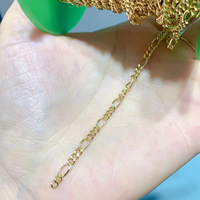 Spot livraison rapide or pur 18 carats au750 or véritable Fogaro 3:1 clavicule collier à breloques