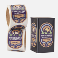 Étiquette autocollante personnalisée en papier kraft, écologique, découpée sur mesure, pour l'emballage de thé, de produits de boulangerie, de café, de pots et de boîtes métalliques, pour la personnalisation de votre marque.