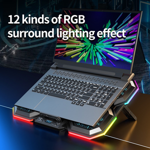 <span class=keywords><strong>Support</strong></span> pour <span class=keywords><strong>ordinateur</strong></span> <span class=keywords><strong>portable</strong></span> à 7 hauteurs réglables avec port USB <span class=keywords><strong>support</strong></span> de bureau pour équipement de jeu léger rvb 17.3 pouces coussin de refroidissement pour <span class=keywords><strong>ordinateur</strong></span> <span class=keywords><strong>portable</strong></span> - Product Image 4