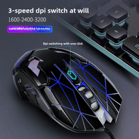 Souris de jeu filaire RVB ergonomique de haute qualité avec 6 boutons de programmation ergonomie Gamer Player Mouse accessoires informatiques