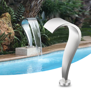 Fuente Decorativa para Jardín, Cascada de Acero Inoxidable para Piscina - Product Image 1