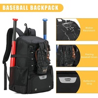 Sac à dos de sport d'extérieur OEM pour adolescents 30-40L, double épaule, pour équipement de baseball, voyage, compartiment pour batte, chaussures et casque