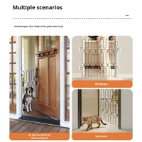 Nouvelle barrière pliable moderne en métal pour animaux de compagnie, barrière anti-chats, barrière pour chiens, barrière intérieure et extérieure pour la maison, l'escalier et l'entrée