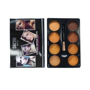 Paleta de polvos de contorno <span class=keywords><strong>MICOLOR</strong></span> de ocho agujeros, brocha en crema, uso transfronterizo para resaltar la sombra, corrector, brillo, modelado facial - Product Image 5