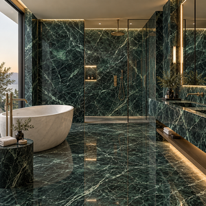 Grande dalle de marbre UnionStone Verde Alpi polie, imperméable, application contemporaine pour murs et sols d'hôtels - Product Image 3