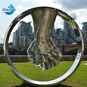 Decoración Artística Grande para Exteriores, Escultura Hecha a Mano de Acero Inoxidable Personalizada, Decoración Moderna para Paisajes Urbanos, Jardín de Villa - Product Image 5