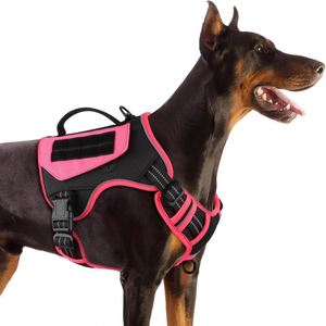 Muestra Gratuita: Arnés Táctico para Perros Grandes, Sin Tirones, con Sistema Molle y Asa de Control, Ajustable y Reflectante - Product Image 3