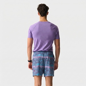 Shorts de randonnée et de trail pour hommes, légers, à séchage rapide, imprimés, rouge rouille, <span class=keywords><strong>bleu</strong></span> <span class=keywords><strong>atoll</strong></span> - Product Image 1