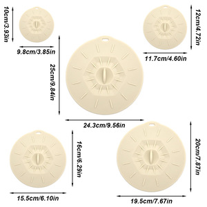 Tapas de Silicona Plegables para Tazas, Tazones, Platos, Sartenes, Cubiertas Antisalpicaduras para Microondas, Tapas para Recipientes de Cocina, Tapas para Almacenamiento de Alimentos - Product Image 2