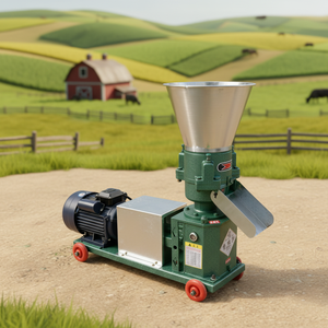 Nouvelle machine à granulés de type 180, 150 kg/h, <span class=keywords><strong>pour</strong></span> aliments animaux, moulin à granulés rotatif, machine à granulés d'aliments avec 3/4 rouleaux et plaque - Product Image 1