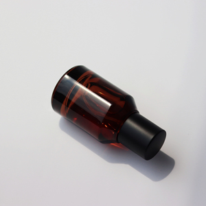 50ml Stock Amber Color Luxury <b>Empty</b> Cylinder Perfume <b>Spray</b> Glass <b>Bottle</b> With Black Cap - Product Image 4