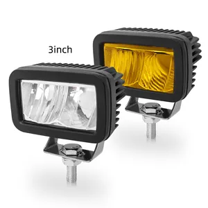 High Power Led Ditch Light White Yellow Lens Optional 12v Mini 3'' Inch Led Work Light 24 Volt for Offroad 4x4 Car Tractor