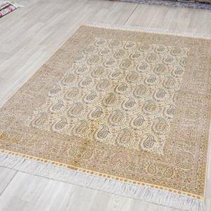 <span class=keywords><strong>Tappeto</strong></span> YILONG 152x213cm <span class=keywords><strong>Beige</strong></span> <span class=keywords><strong>Vintage</strong></span> Fatto a Mano in Seta Tabriz, <span class=keywords><strong>Tappeto</strong></span> Turco Antico per la Casa - Product Image 3