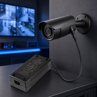 Adaptateur secteur AC/DC 24V 5A 120W avec câble rétractable, protection OTP, respectueux de l'environnement, pour bande LED, caméra CCTV, imprimante 3D, moniteur LCD
