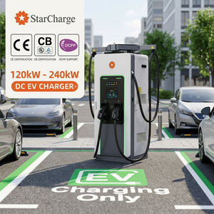 Cargador rápido de CC para vehículos eléctricos Starcharge Titan V5 UL CE de 120 kW con personalización de interfaz de usuario lógica para distribución de energía, de alta densidad para destinos públicos. - Product Image 1