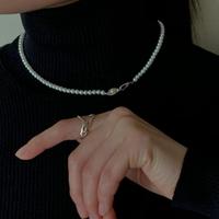 Ожерелье из натурального пресноводного жемчуга VIANRLA, ожерелье из стерлингового серебра 925 пробы с барочным жемчугом