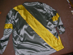 Horshi Equestrian Jockey Costume <span class=keywords><strong>Cheval</strong></span> Racer Costume Horse Rider Jockey Soie Comme Jockey Chemise Pantalon Chapeau Casquette - Product Image 3