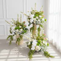 Groothandel Real Touch Kunstbloemen voor looppaden, witte hortensia bloemen, bruidsgang bloemen, bruidsboeket