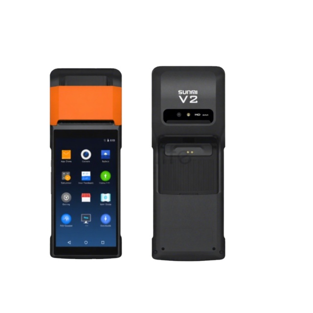V2 4G Android 11 Pos Terminal Machine Handheld Mobile Point Sale System 58mm Thermal Receipt Printer WIFI Bluetooth