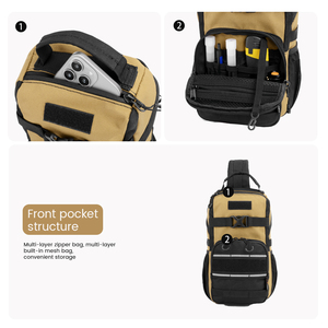 Sac à bandoulière de style tactique, léger et résistant à l'usure, sac à dos à bandoulière, équipement de plein air pour la randonnée en montagne, nouvel arrivage - Product Image 4