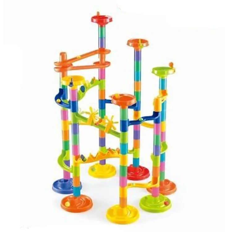 105 piezas de mármol construcción carrera de bola juego perfecto educativo juguete creativo Jouets Pour Enfants otros accesorios de juego