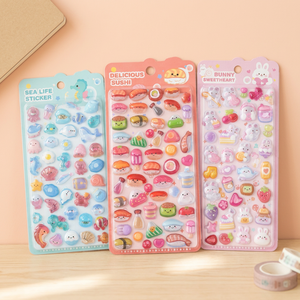 Autocollants en capsules Bonbon Drop, lot de 16 pièces, autocollants décoratifs coréens mignons 3D en gelée gonflée, imperméables en PVC, pour agenda, ordinateur portable, téléphone, Kawaii - Product Image 3