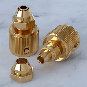 Conector de latón Guoma Ruixiang de 3/8 pulgadas con conexión rápida y bloqueo para tubería de PVC, fácil instalación - Product Image 1