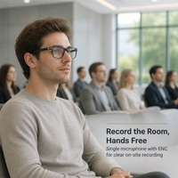 Lunettes de traduction IA en temps réel multilingues, lunettes audio intelligentes à oreille ouverte pour réunions d'affaires
