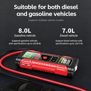 เครื่องจั๊<span class=keywords><strong>ม</strong></span>พ์สตาร์ทแบตเตอรี่รถยนต์แบบพกพา 12V 6000-16000mAh ชาร์จเร็ว สำหรับรถ SUV และรถบรรทุก - Product Image 2