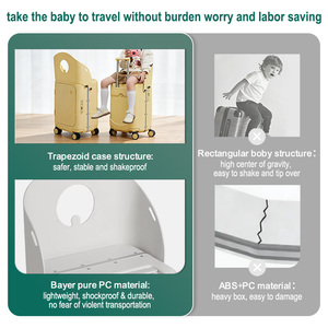 Nouvelle valise de <span class=keywords><strong>voyage</strong></span> pour enfants avec siège, valise de <span class=keywords><strong>luxe</strong></span> avec port de charge USB, valise de <span class=keywords><strong>voyage</strong></span> avec roues à frein - Product Image 3