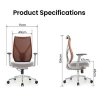 Silla de oficina ergonómica cómoda de malla con características ergonómicas, silla de oficina de malla ergonómica, muestra a granel para oficina