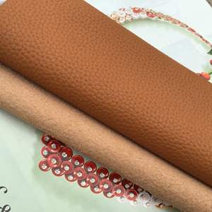 Fabricant de cuir synthétique PU souple de haute qualité, <span class=keywords><strong>tissu</strong></span> en cuir imperméable, résistant à l'usure et anti-moisissure pour sacs à main et bagages - Product Image 1