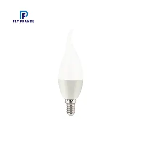 led energy-saving light bulb C37 candle e14 small screw tip bubble pull tail warm light white light crystal lamp chandelier bulb