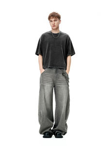 ผู้ผลิต S1262 เสื้อยืดทรงกล่องโอเวอร์ไซส์ ลายพิมพ์วินเทจ แฟชั่น ผ้าฝ้าย 100% 270 กรัม ลายเรียบ เสื้อยืดผู้ชาย - Product Image 2