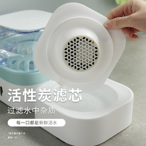 เครื่องให้อาหารสัตว์เลี้ยงอัตโนมัติ, ชามสแตนเลสสำหรับสุนัขแบบถอดและล้างทำความสะอาดได้, ชามคู่, เครื่องจ่ายน้ำสำหรับสัตว์เลี้ยงแมวและสุนัข - Product Image 3