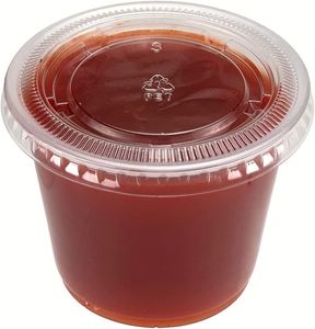 Contenants à condiments de 5,5 oz avec couvercles pour échantillons de sauces, collations, vinaigrettes, gobelets en plastique - Product Image 2