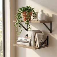 Étagère murale flottante en bois réglable à un seul niveau, personnalisable, multifonctionnelle, organisateur de bureau pour salle de bain et cuisine