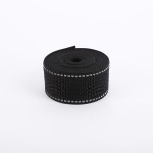 Nastro Riflettente in Polipropilene Nero da 20mm 25mm 38mm di Larghezza, Nastro Glitterato per Borse, Indumenti, Collari per Cani - Product Image 5