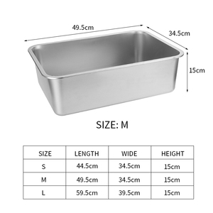 2024, оптовая продажа, несколько размеров, с логотипом на заказ, роскошный высокий забор, очень большой, из нержавеющей стали, для домашних животных, кошачий Туалет - Product Image 4