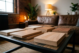 Panneau de <span class=keywords><strong>contreplaqué</strong></span> stratifié en bois dur commercial 7 plis, panneau de <span class=keywords><strong>contreplaqué</strong></span> mélaminé 18 mm pour la fabrication de meubles modernes - Product Image 2