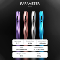 Máquina de Tatuaje Digital Inalámbrica Dragonhawk Mast P20 con Carrera de 2.5mm para Maquillaje Permanente (PMU)