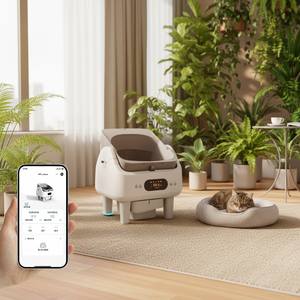 Productos inteligentes para mascotas directamente de fábrica: caja de arena electrónica para gatos con control remoto. - Product Image 1